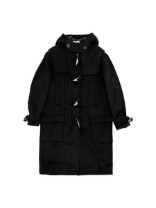 JORDANLUCA - Dowry Duffle Coat - AW25 - BLACK